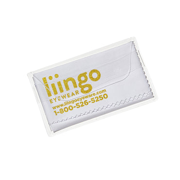 Purity™ Imprinted Chamois Cloth in Clear Pouch (Metallic Ink)