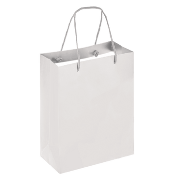 Boutique Shopping Bags White - Laminated (Large) [Min. Order Qty: 100 Bags]
