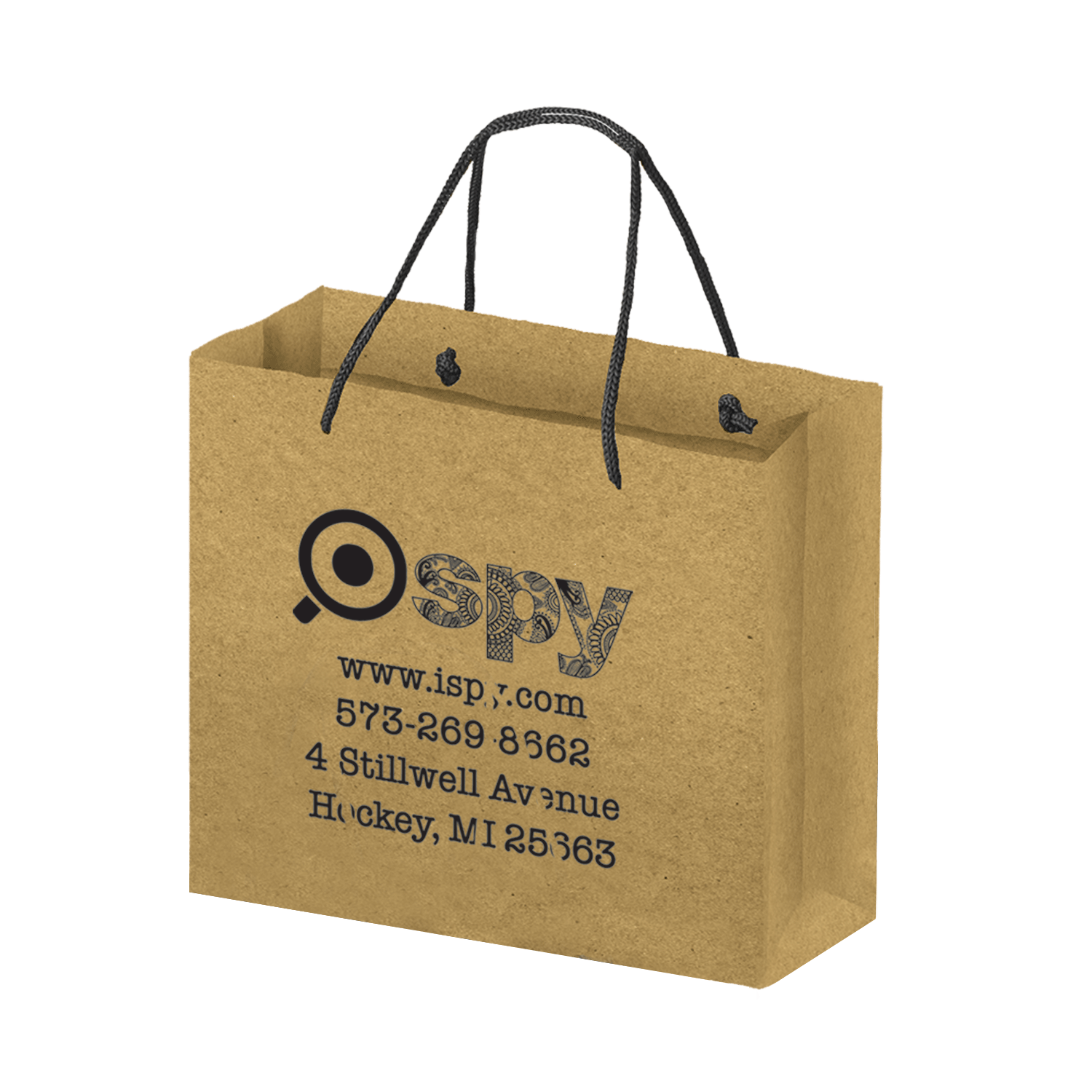 Boutique imprinted Eco-Friendly Shopping Bags - Kraft (Large) [Min. Order Qty: 500]