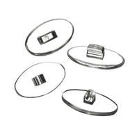 Polycarbonate "M" Pad Nose Pads - Round & Oval - Snap & Screw - 9mm