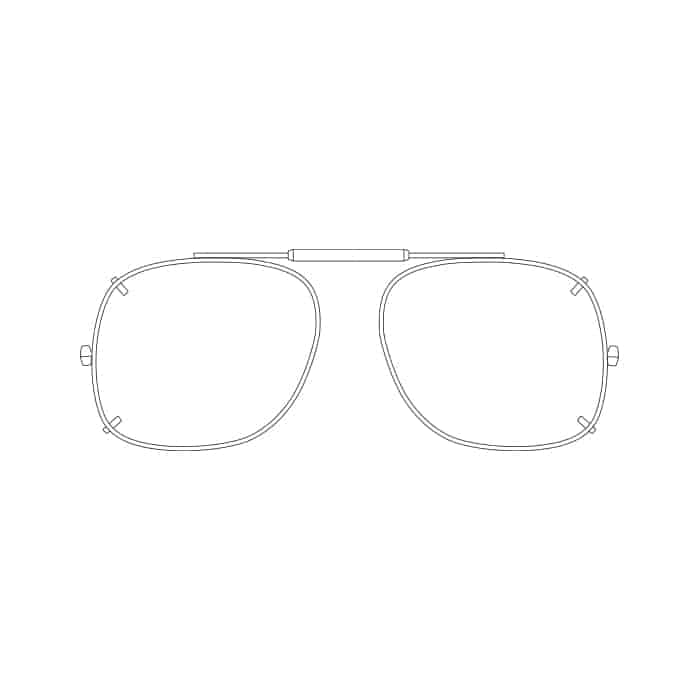Visionaries® Square Mirrored Clip-Ons
