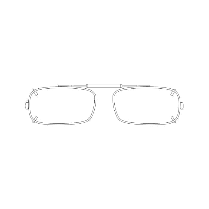 Visionaries® Tru Rectangle Mirrored Clip-Ons