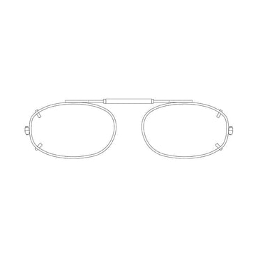 Visionaries® Lo Rectangle Mirrored Clip-Ons